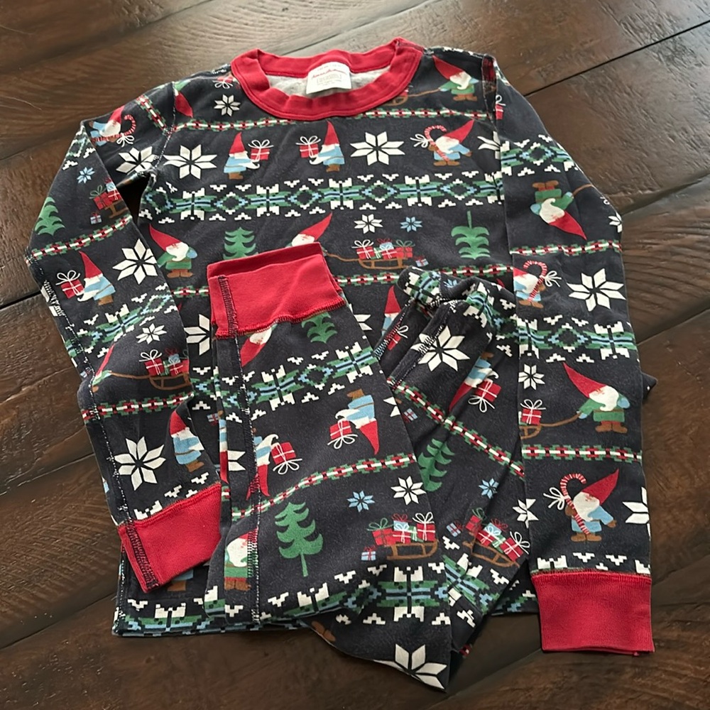 Hanna Andersson 140 (US 10) Holiday gnome long pjs